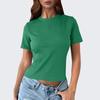 Magliette da Donna Manica Corta Girocollo Top Primaverili Casual Larghe Basic