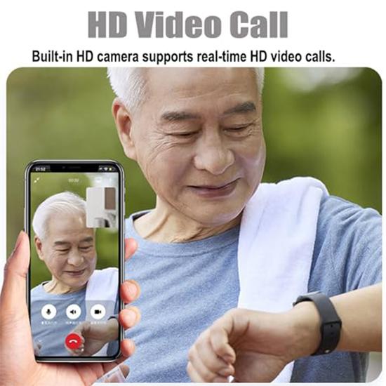 Smartwatch Personal Mayores Con Detección De Alerta De Caída Y Seguimiento De Ubicación Por GPS SOS Botón De Alarma De Emergencia Videollamada