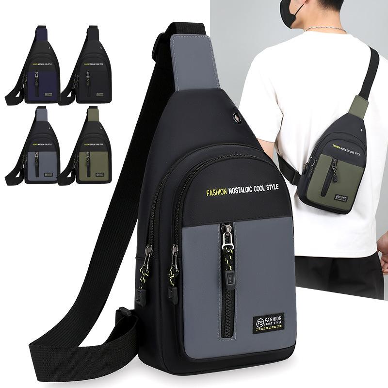 Nylon Chest Bag For Men Multifunctional Casual Fashion Trend Shoulder Bag For Outdoor Sports Versatile Crossbody Bag