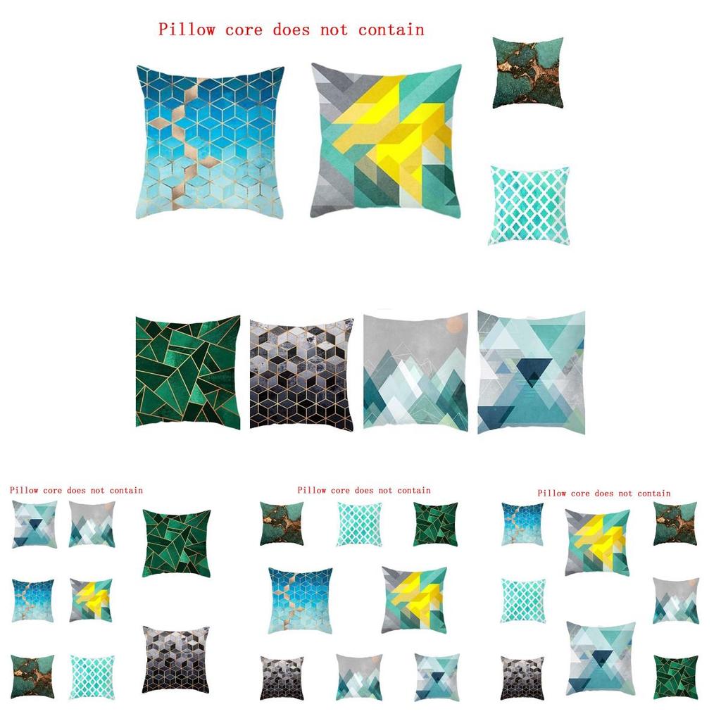 Drd28 Series Pillowcase Featuring Nordic Style And Geometric Grid Pattern Various Sizes Available