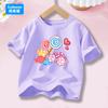 2026 New Girls' Casual Short Sleeved T-shirt Cute Lollipop & Candy Pattern Fashionable Printed Kids Summer T-shirt
