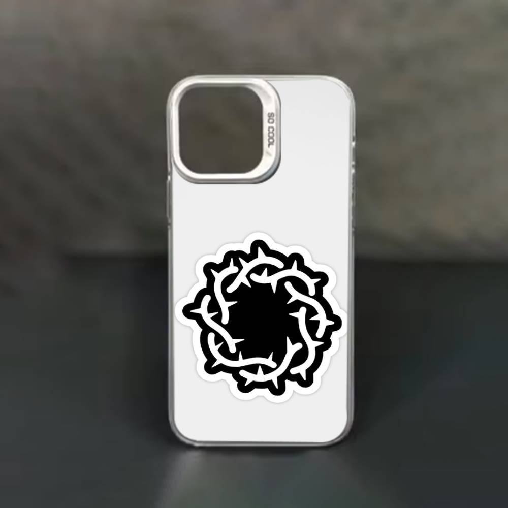 Band O-Omems Phone Case For iPhone 17,16,15,14,13,12,11,Pro,Max,Plus,Mini,X,XS,XR,8,S,SE Soft Black Case