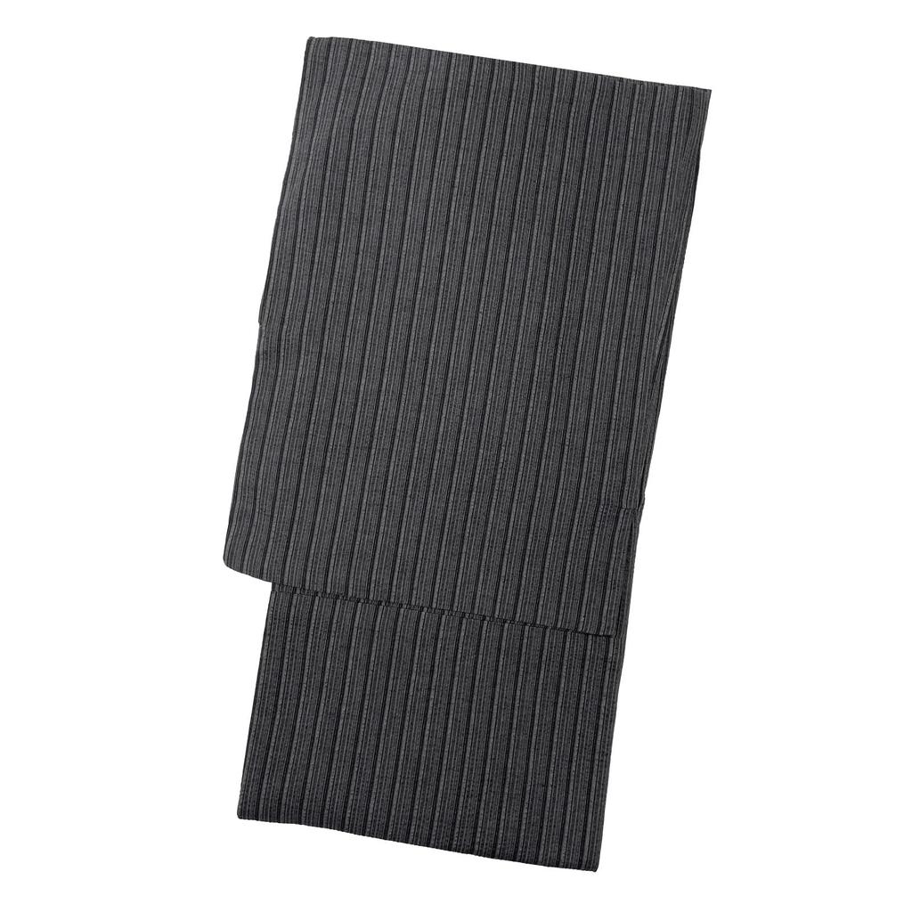 Fuuka Yukata Set with Obi and Waist Easy Velcro Cotton and Size with Katataki Stripes Square Waist WN13S Men's 3-Piece Cord, Closure, Linen, Small,