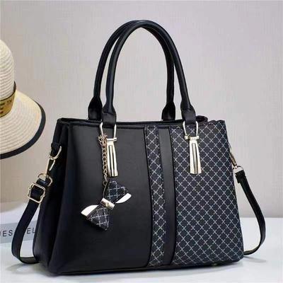 Women's New Color Block Fashion Large Top Handle Bag Versatile Large Capacity Shoulder Crossbody Purse