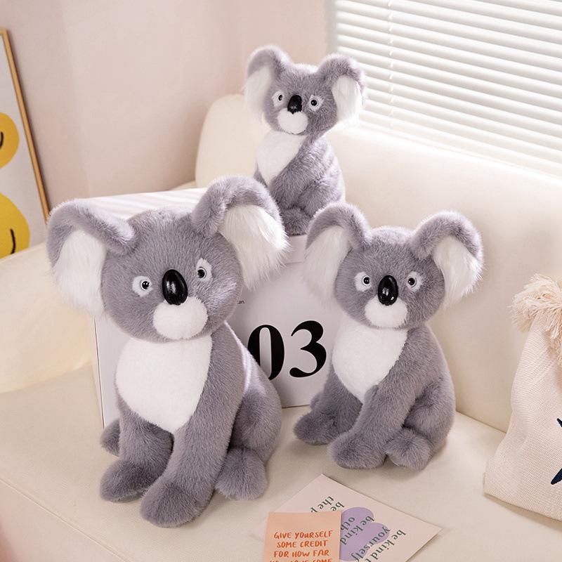 Bambola Koala Simulazione Giocattolo di Peluche Bambola Koala Grigia Bambola di Pezza Rassicurante per Bambini Regalo di Compleanno per Uomini