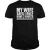 ZX 2026 New My Wifes Funny Tshirt with Slogan Print Pattern Outdoor Casual Vintage Tshirt Casual Letter Tshirt