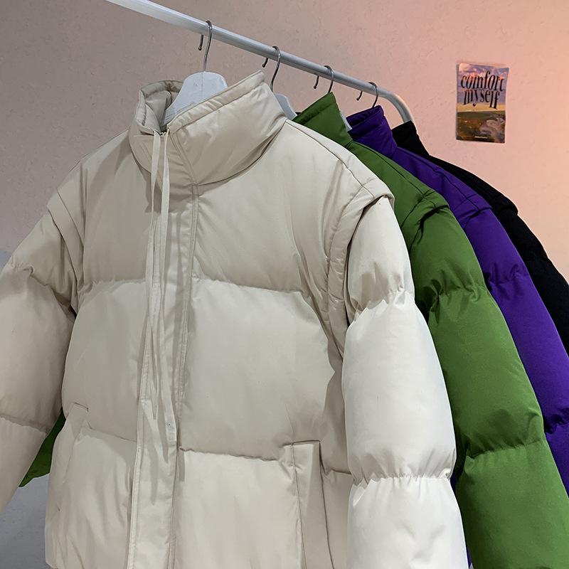 Cotton Clothes Men and Women with The Same Models of Winter Tide Couples Paragraph Sleeve Removable Vest Leisure Jacket Fashion Casual Jacket