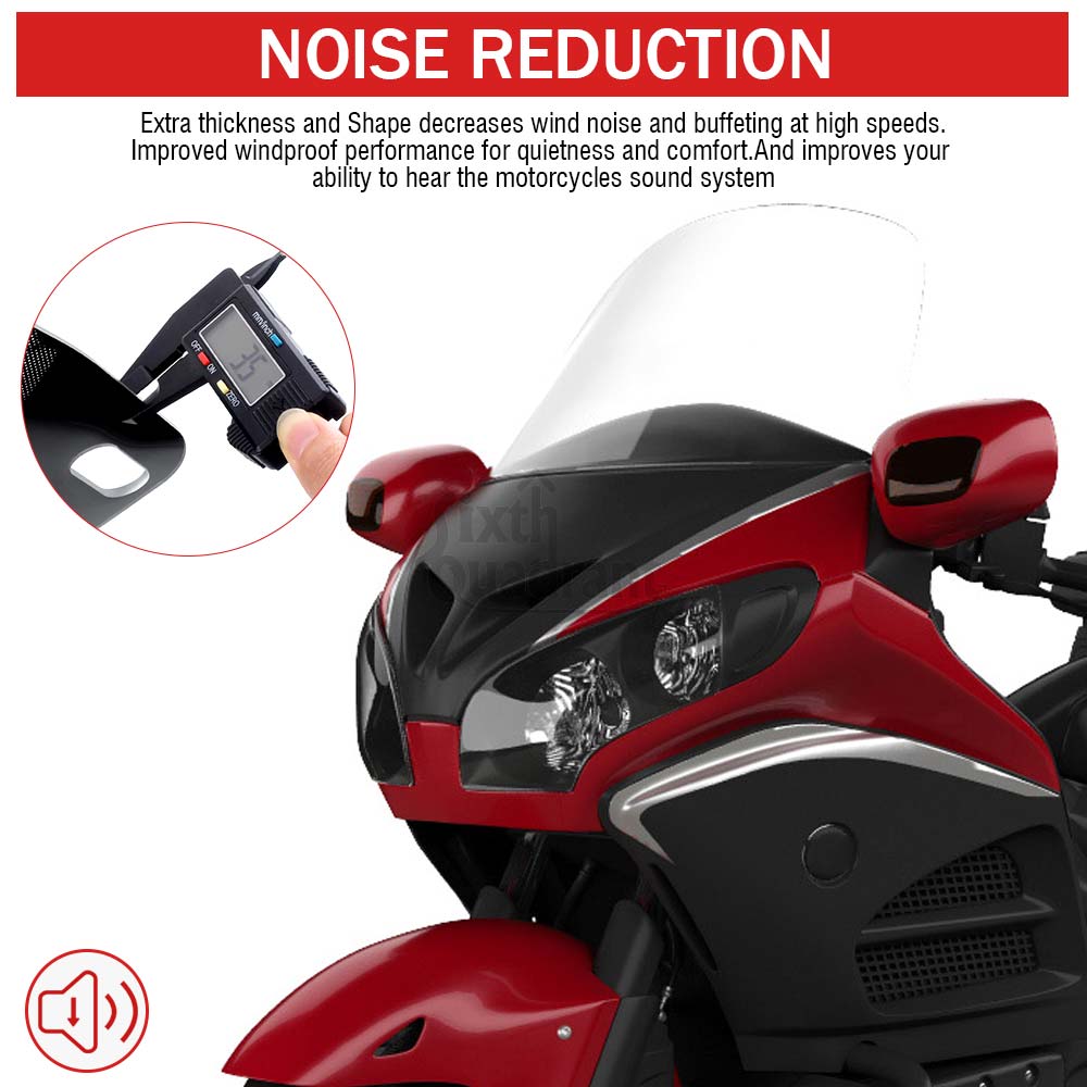 For Honda Gold Wing Audio / Comfort / Navi /ABS GL1800HPNA 2006-2017 Motorcycle 26" Windshield Fairing Windscreen Wind Deflector