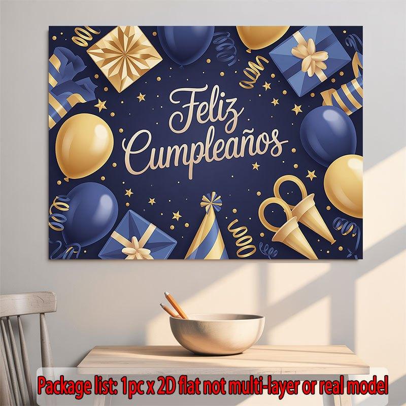 Party Backdrop Flat Feliz Cumpleaos Events Wedding Coming Ceremony Four Season Event Photo Background Front Door Decor Celebrations