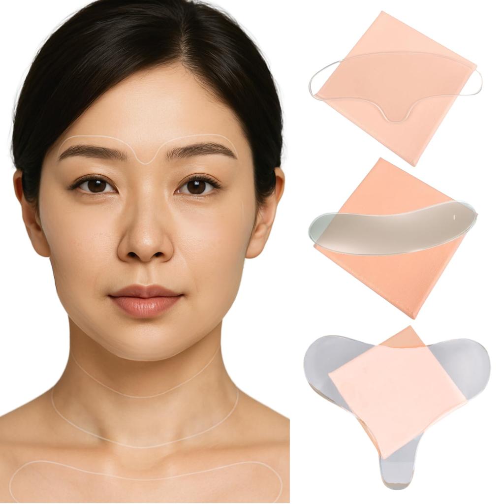 Mo Moon Silicone Pack Mask Sleep with It Improves Forehead and Neck Neck Washable Care - On, Wrinkles, Care, Mask, Décolleté (Décolleté)
