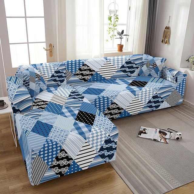 Marble Sofa Covers For Living Room Elastic Geometric Slipcovers Couch Cover L Shape Funda De Sof áDe Esquina Fundas Para Sof áS