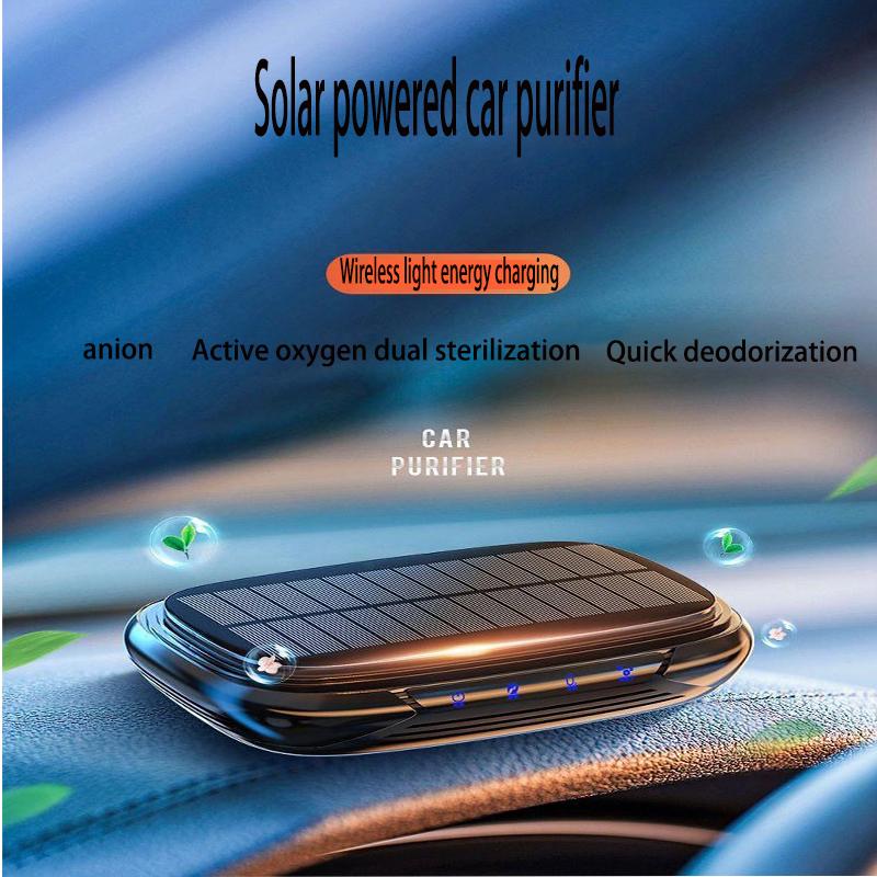 Car Mounted Solar Powered Air Purifier Powered Car Air Purifier With Negative Ion Purification Technology Automotive Supplies