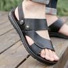 Men's Sandals 2025 Summer New Beach Shoes Sandals Dual-purpose Soft Leather Trend Soft-soled Men's Shoes Casual Non-slip Shoes