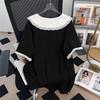 Plus Size Women's Summer Doll Collar Slimming Short Sleeve Top 