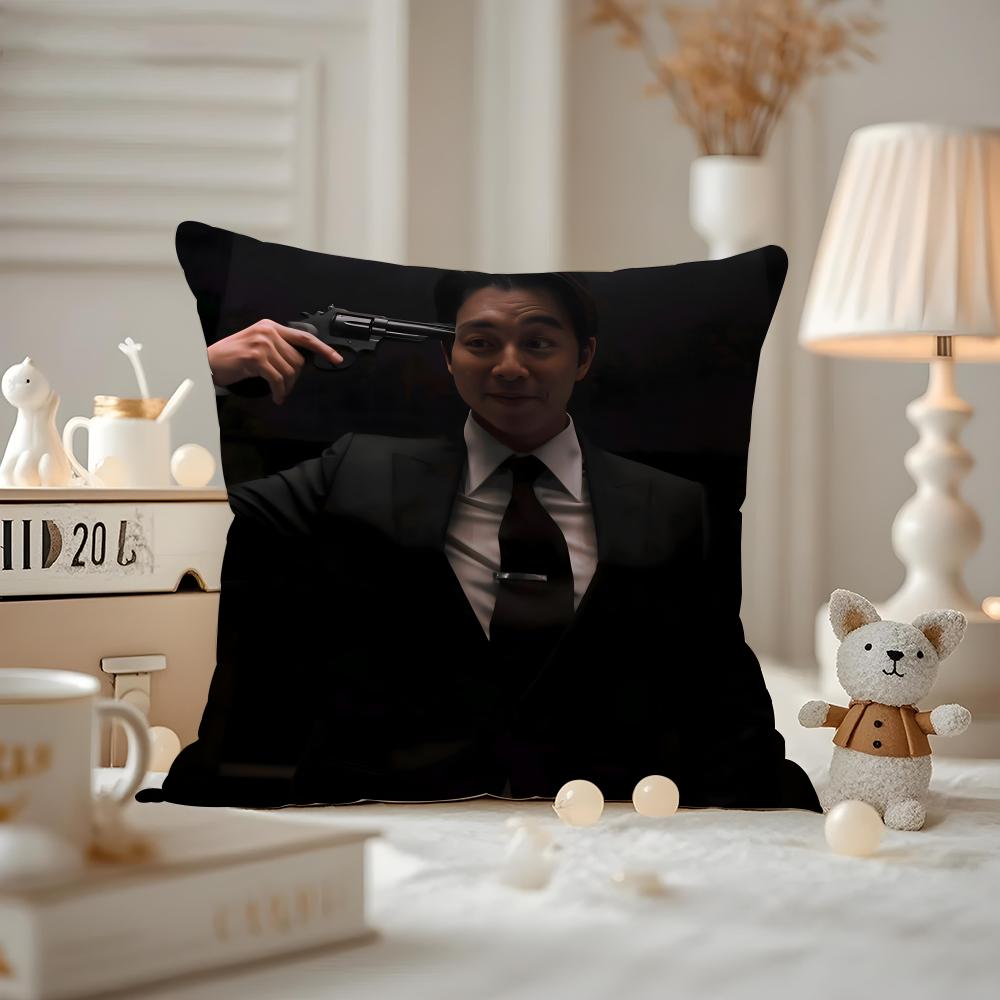 Actor Gong Yoo Cushion Cover Pattern Printed Pillowcase For Living Room Sofa Cushion Cover & Bedroom Decor
