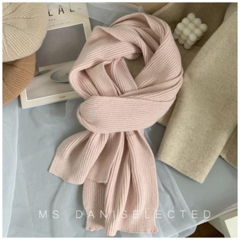 New Scarf for Women in Winter Versatile Soft and Warm Knitted Thickened Ins Student Couple Scarf Trendy