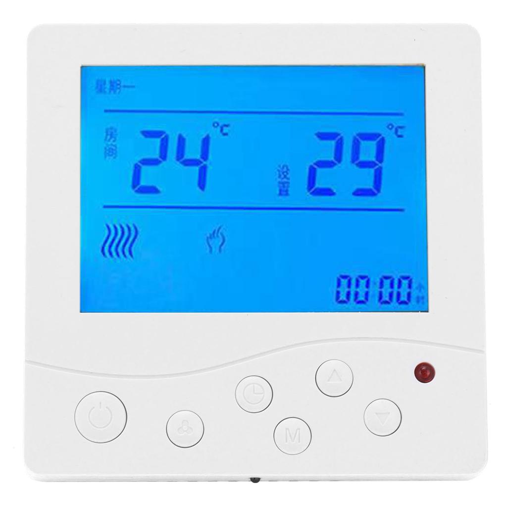 Fläktkonvektor Central luftkonditioneringstermostat Intelligent LCD-temperaturregulator Termostatbrytare