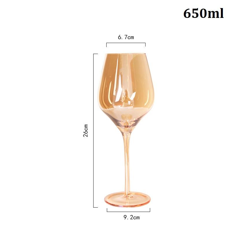 Amber Red Wine Glass Artwork Ultra-Thin Crystal Burgundy Bordeaux Goblet Big Belly Tasting Cup Wedding Party Champagne Flute Cup