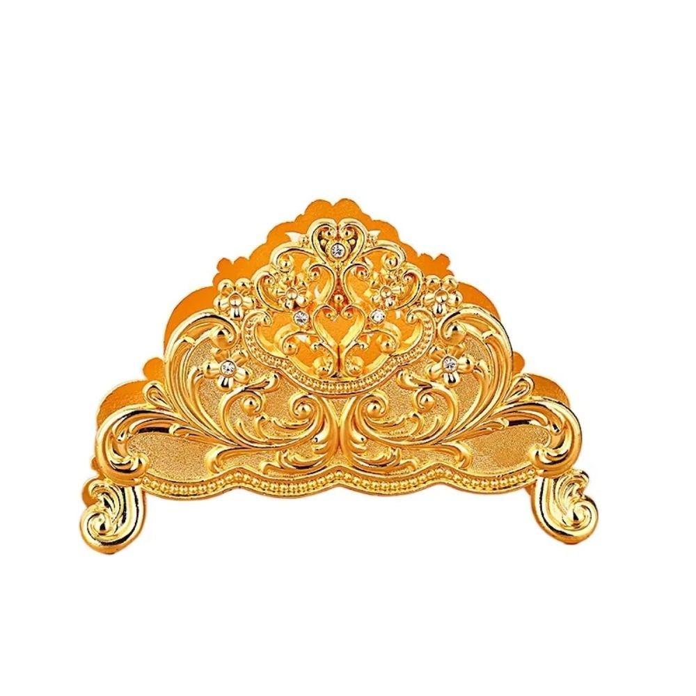 European Style Metal Paper Dispenser Desktop Ornament Gold Tissue Box Napkin Holder  Coffee Shop