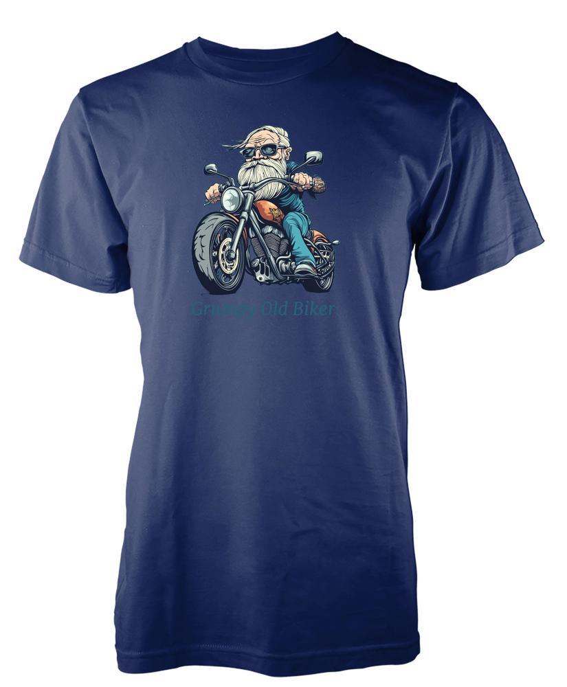 Bnwt Grumpy Tattooed Old Biker Motorbike Novelty Unique TShirt Adult Kids