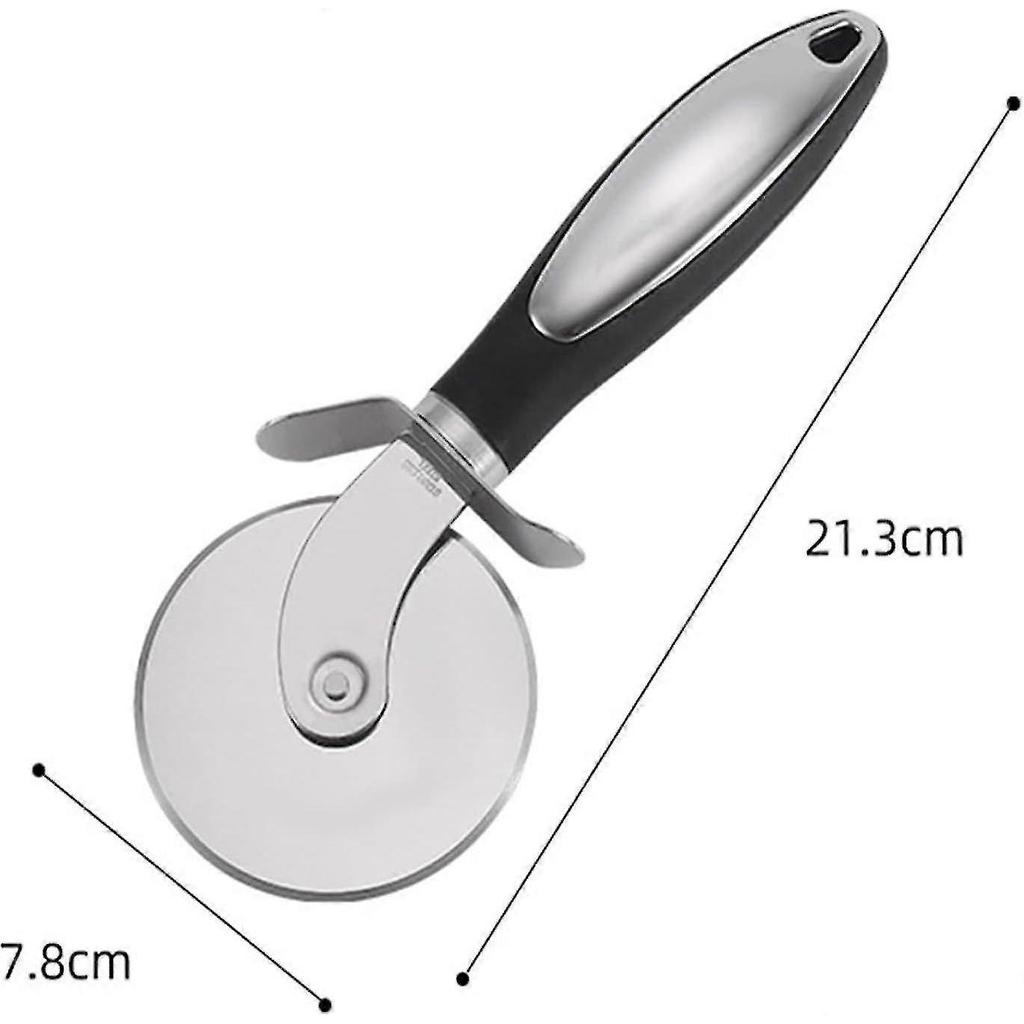 Stainless Steel Pizza Roller, Professional And Safe Pizza Wheel, Handy Pizza Cutter With Finger Protection, With Non-slip Ergonomic Handle - RIpj