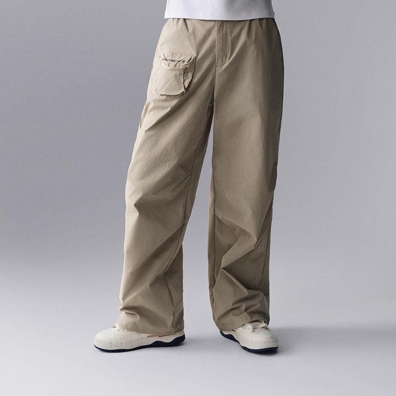 Li Ning CF Playful Attitude Letter Logo Mid Waist Casual Straight Leg Knit Sports Pants Women Pants AYKU628-1