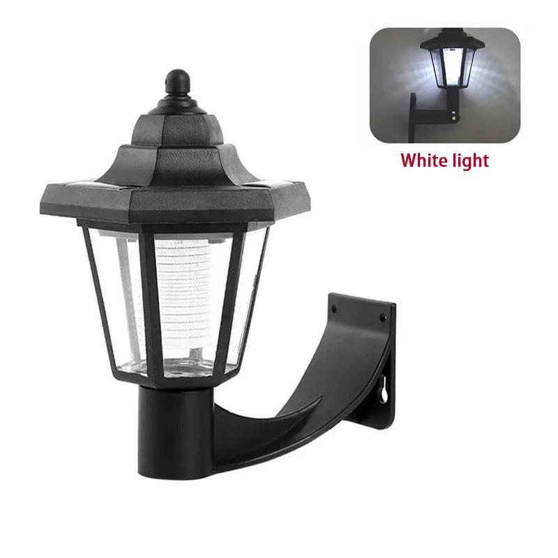 Retro Solar lights Outdoor,Hexagonal LED Wall Lamp,IP44 Waterproof Fence Light,LED Landscape Lighting,for Courtyard Decor