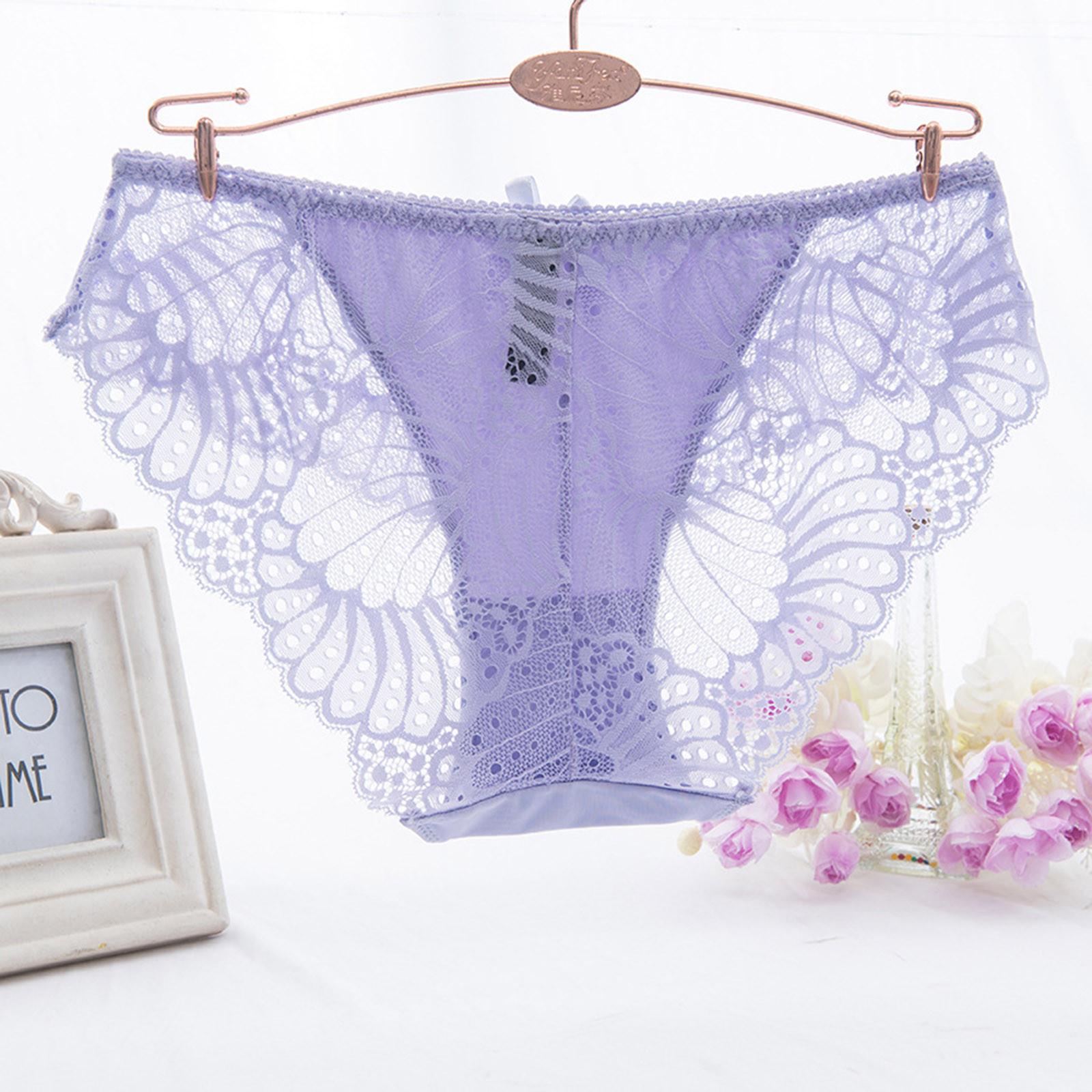 

(СУ)Жіноча модна сексуальна нижня білизна мереживна дихаюча м яка еластична нижня білизна XXXL світло-синій колір