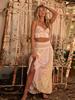 Bohemian Floral Camisole & Long Skirt Set - Women's Seaside Holiday 2026 Collection