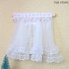 1/12 Lace Curtains Model Dollhouse Bedroom Living Room Decoration Dolls House Furniture Accessories Micro Scene Decor