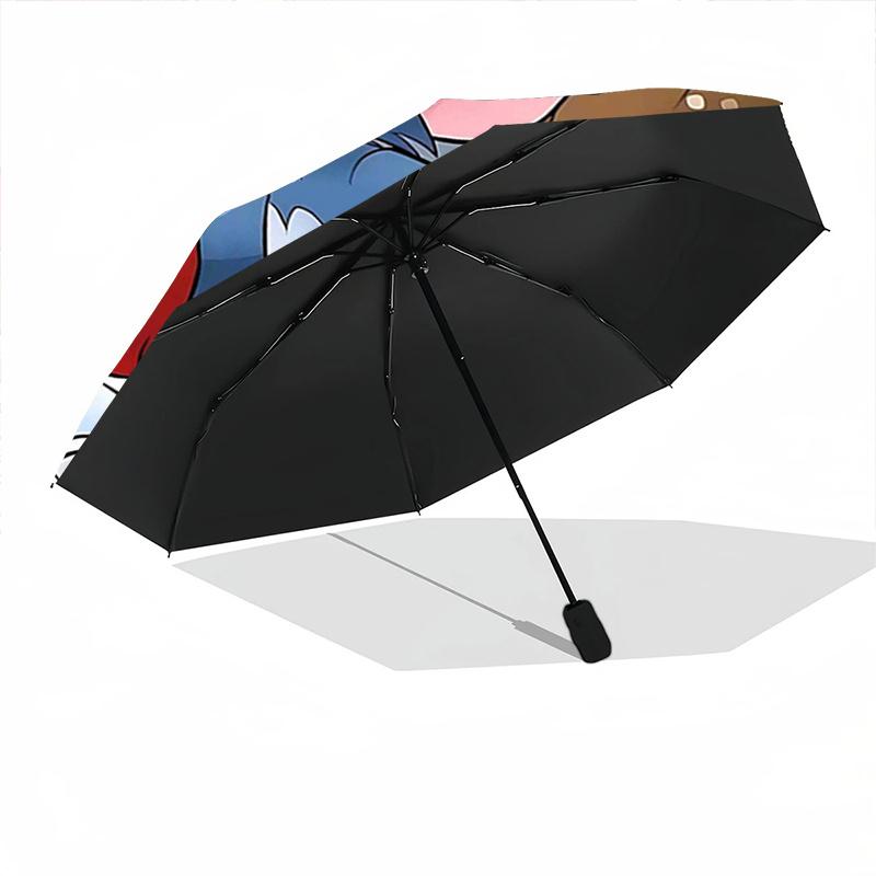1pc Merry Christmas Adventure Tom and Jerry Automatic Open/CloseUmbrella, Portable Compact Umbrella for Men & Women J061