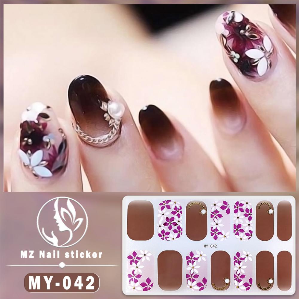 Dreidimensionaler wasserdichter No-Bake Gel-Nagellack-Film Vollsticker Imitations-Diamant-Nagelfilm-Papier Nagelfilm-Papier
