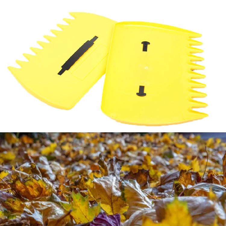 Leaf Scoops Hand Rakes for Picking Up Leaves Grass Clippings & Garbage Yellow