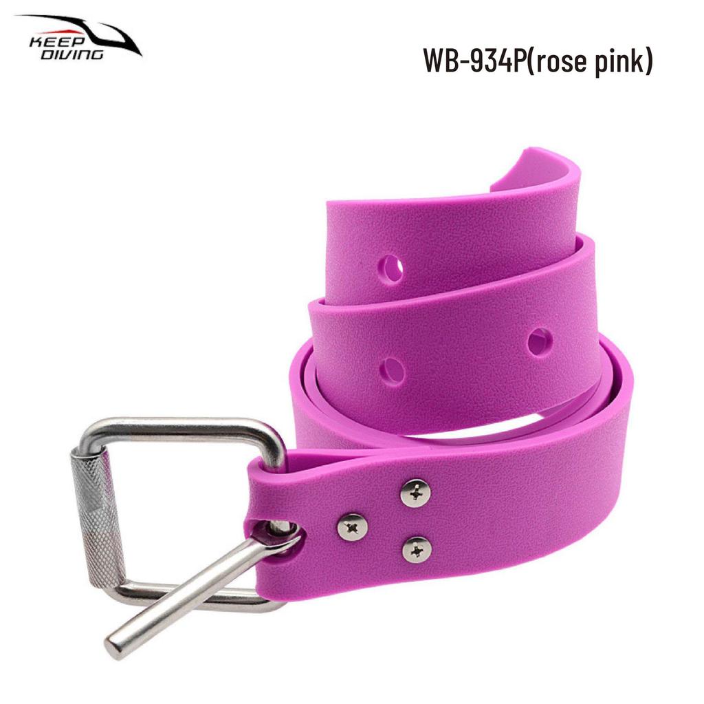 Adjustable Silicone Quick-Release Scuba Dive Belt with Lead Blocks