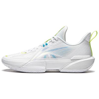 Lining Light Speed 2 Soporte Estable Absorción de Impactos Antideslizante Resistente al Desgaste Zapatillas de Baloncesto de Caña Baja Zapatillas Hombre Blanco Azul Verde ABPU023-6