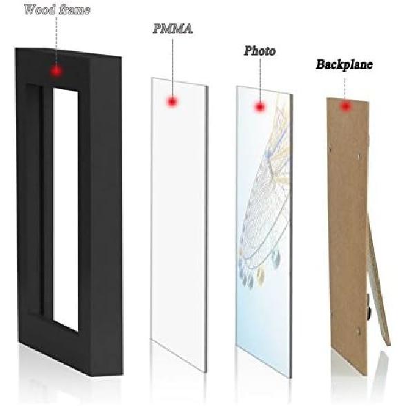 Leyoubei Frame 8 1/4-by-11 3/4-inch Frame for Certificate Documents or Photographs Black A4 Paper for International Size