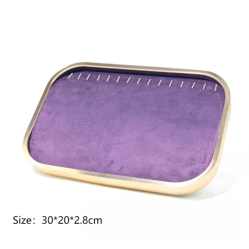 Bracelet Jewelry Display Tray Rings Earrings Organizer Pallet Jewellery Counter Showcase Salver Necklace Ornament Storage Case