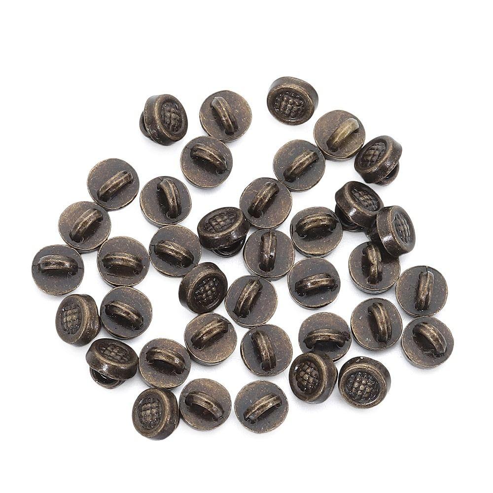 50pcs 4mm Doll Round Shape Buttons Mini DIY Ultra-small Buckles Metal Doll Shoes Buckles 1/6 Doll Clothing Buckles Accessories