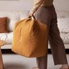 Soft Seat Cushion Cover Large Capacity Unstuffed Footstool Japanese Style Storage Stool  Home Decor