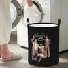 Vintage Fleetwood Mac Foldable Laundry Baskets Dirty Clothes Toys Storage Basket Home Organizer Bag