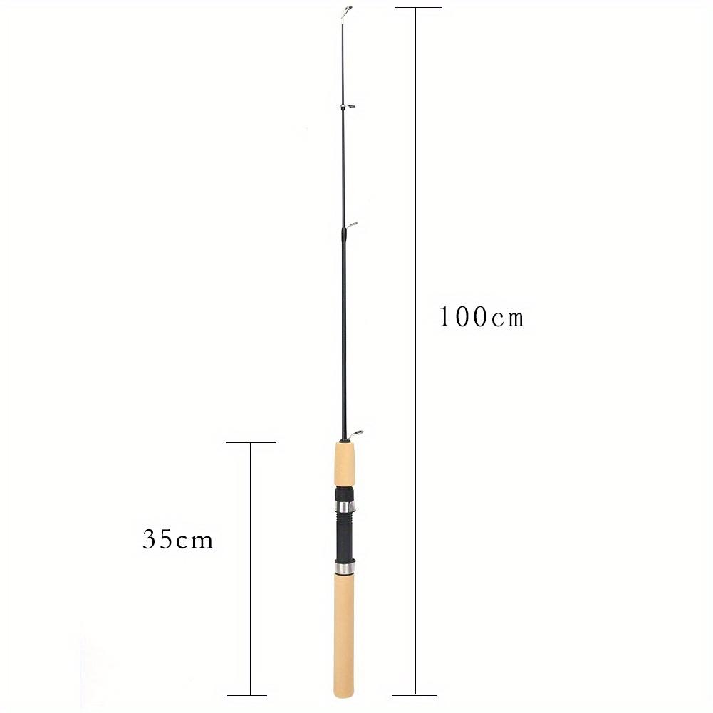 Mini Telescopic Ice Fishing Rod Portable Carbon Fiber River Shrimp Carp Fishing Pole for Winter Fish Rods Tackle 60/80/100cm