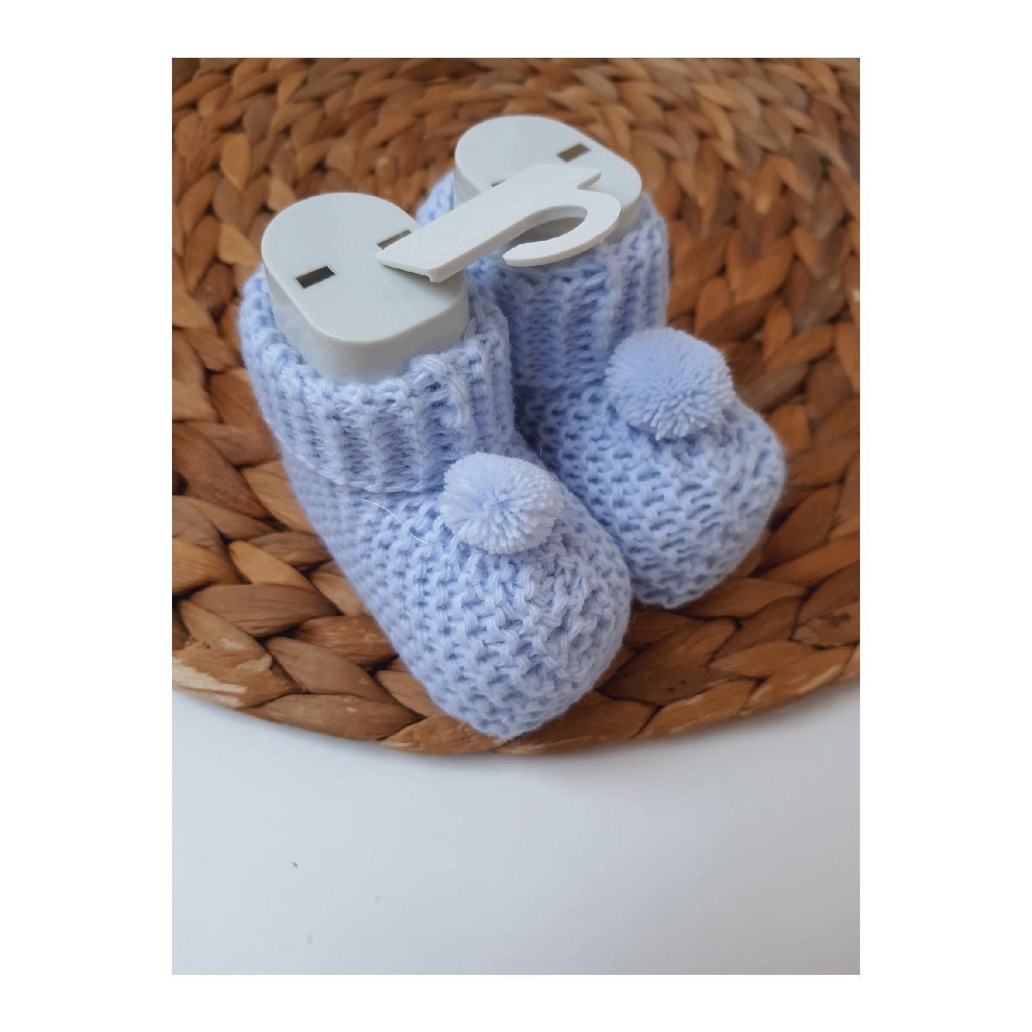 

Новонароджений 0 6 місяців В язані пінетки з помпоном Baby Panduf 0-6 Ay