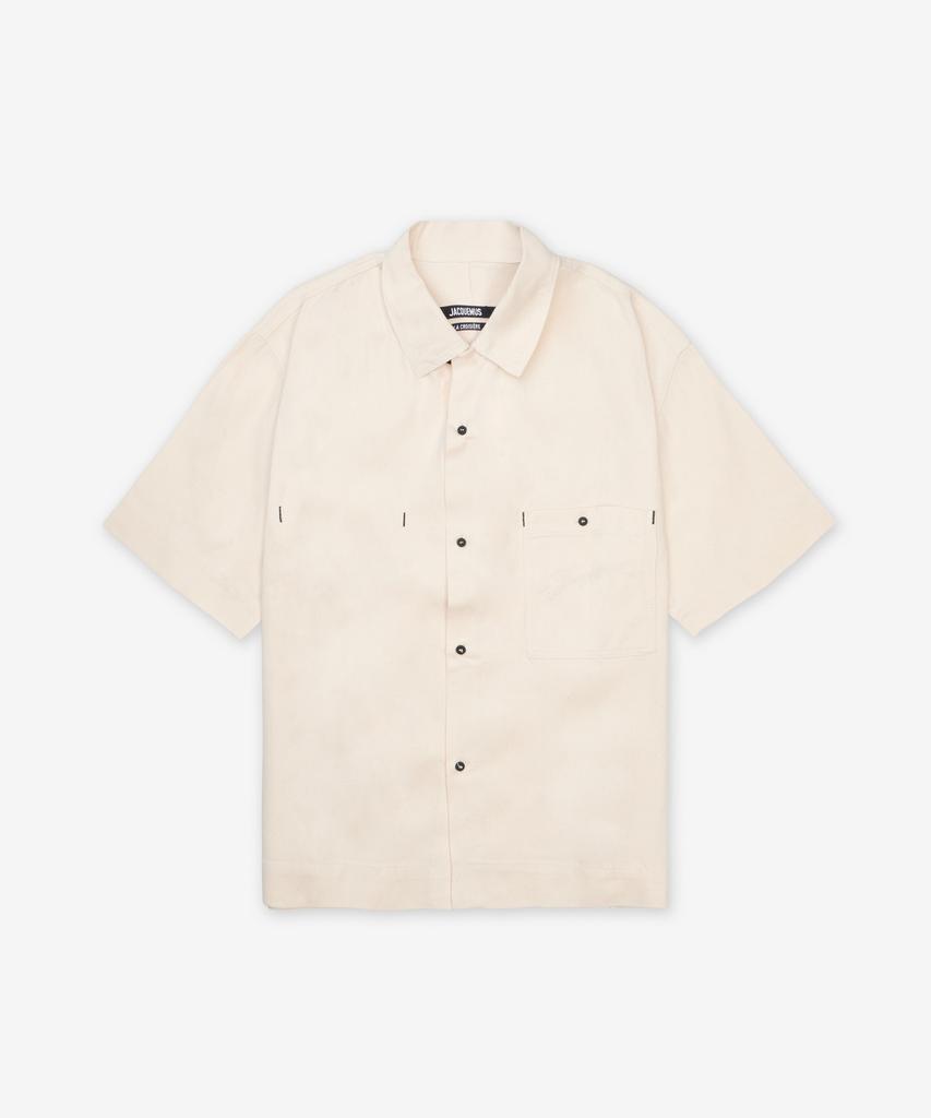 JACQUEMUS La Chemise De Nimes Aloe Short Sleeve Shirt - Off-White / 255De0601516110