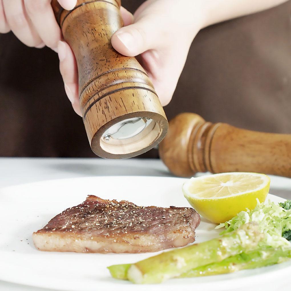 Pepper Mills Solid Wood Pepper Mill with Strong Adjustable Ceramic