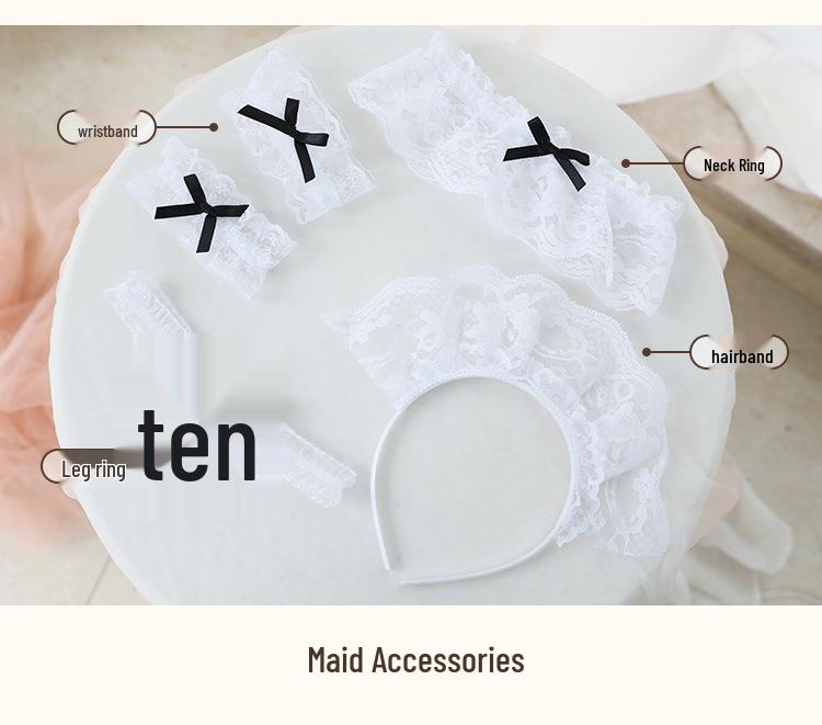 Feimu Rose Spitze Sexy Dienstmädchen Kostüm Set: Große Größe Hüfthoch Lingerie 20er-Pack