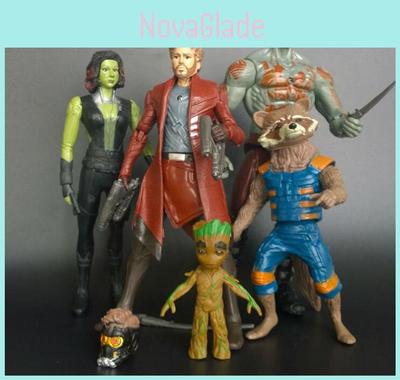 Strážci Galaxie 2 5ks Starlord Baby Groot Mýval Figurka Akční
