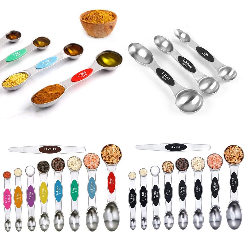 Schickes und funktionales Messlöffel-Set aus Edelstahl mit magnetischer Anziehung für einfache Verwendung