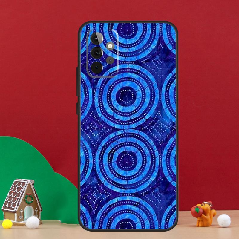 African Wax Pattern Fabric Case For Samsung Galaxy A56 A33 A13 A36 A23 A52 A32 A12 A54 A34 A14 A16 A53 A15 A35 A55 A17
