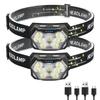 9 Led Strong Light Portable Headlamp USB Rechageable with Motion Sensor Head Lamp Outdoor Waterproof Camping Fishing Headlight
