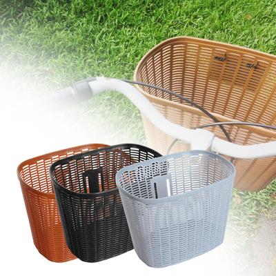 Bike Basket Bike Basket Imitation Rattan Women and Men Carrier Pannier Retro